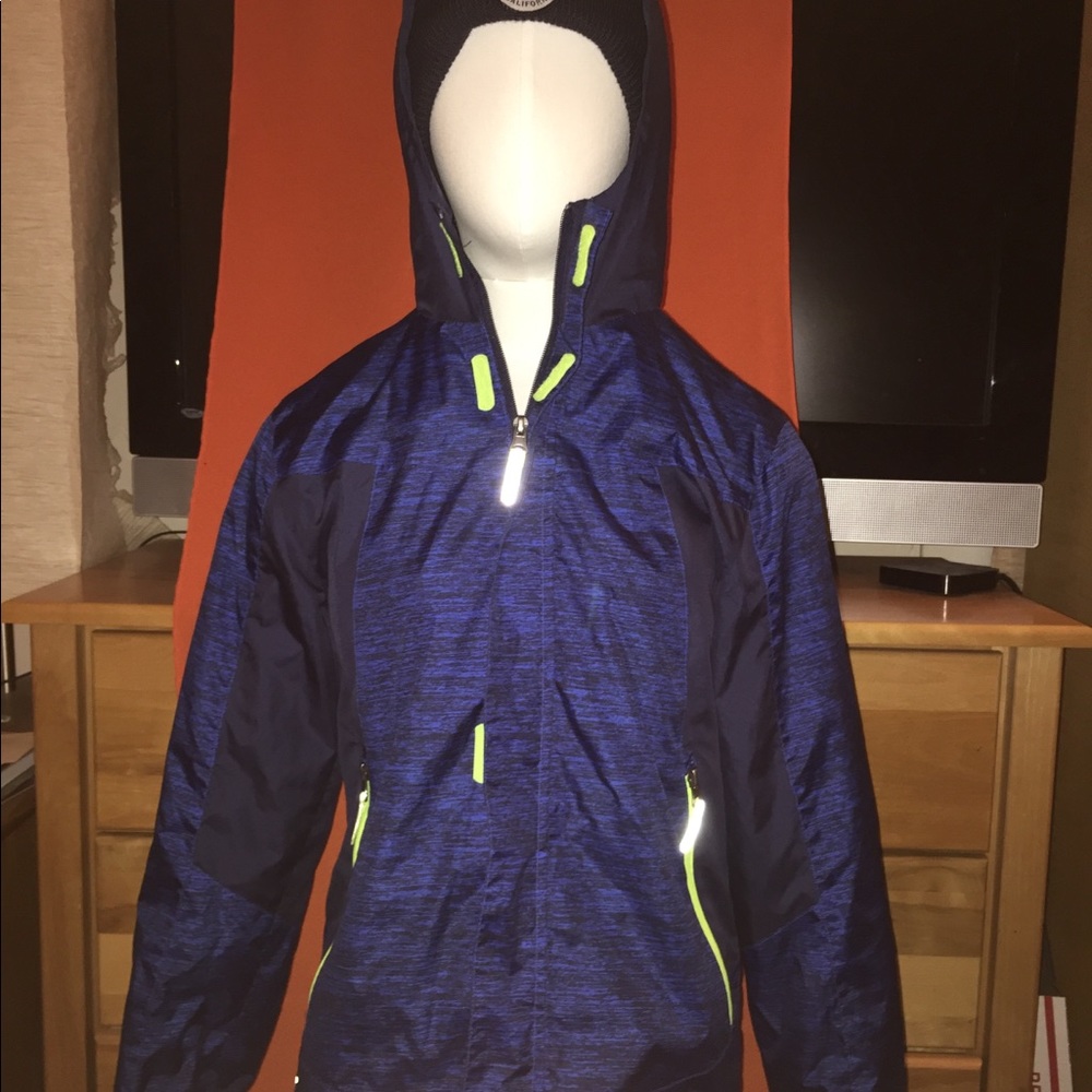Champion Waterproof Juniors Jacket,Navy&Black12-14 - Picture 2 of 8